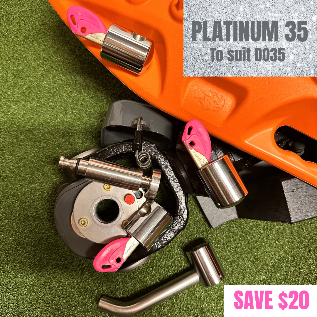 PLATINUM 35 KIT - TALON DO35 Coupling + Hitch + POM (Peace of Mind) AND MaxTrax Lock