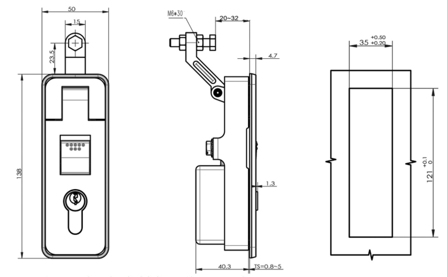 TALON Large Pop Compression Toolbox Lock - BLACK