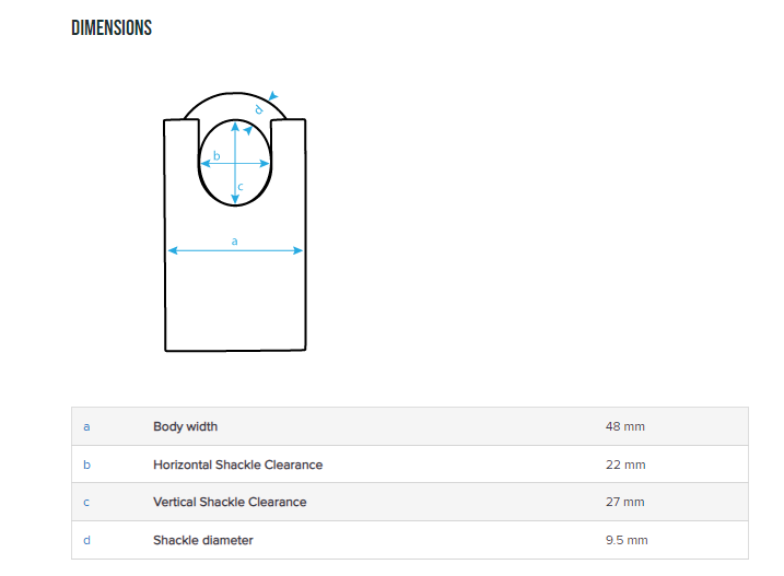 TALON LARGE Padlock | Closed Shackle