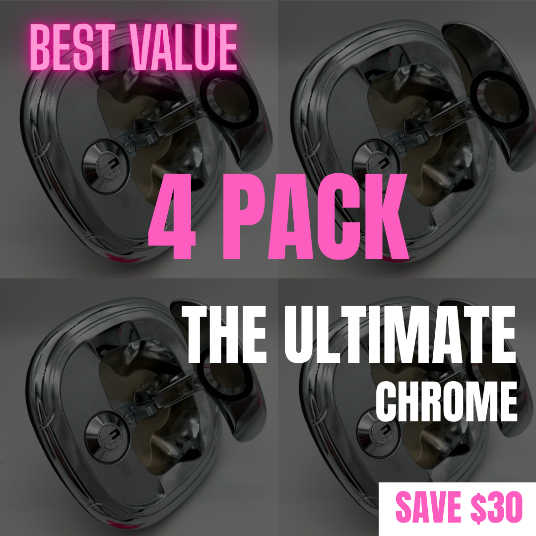 4 PACK - The ULTIMATE - Whale Tail Lock (Chrome)
