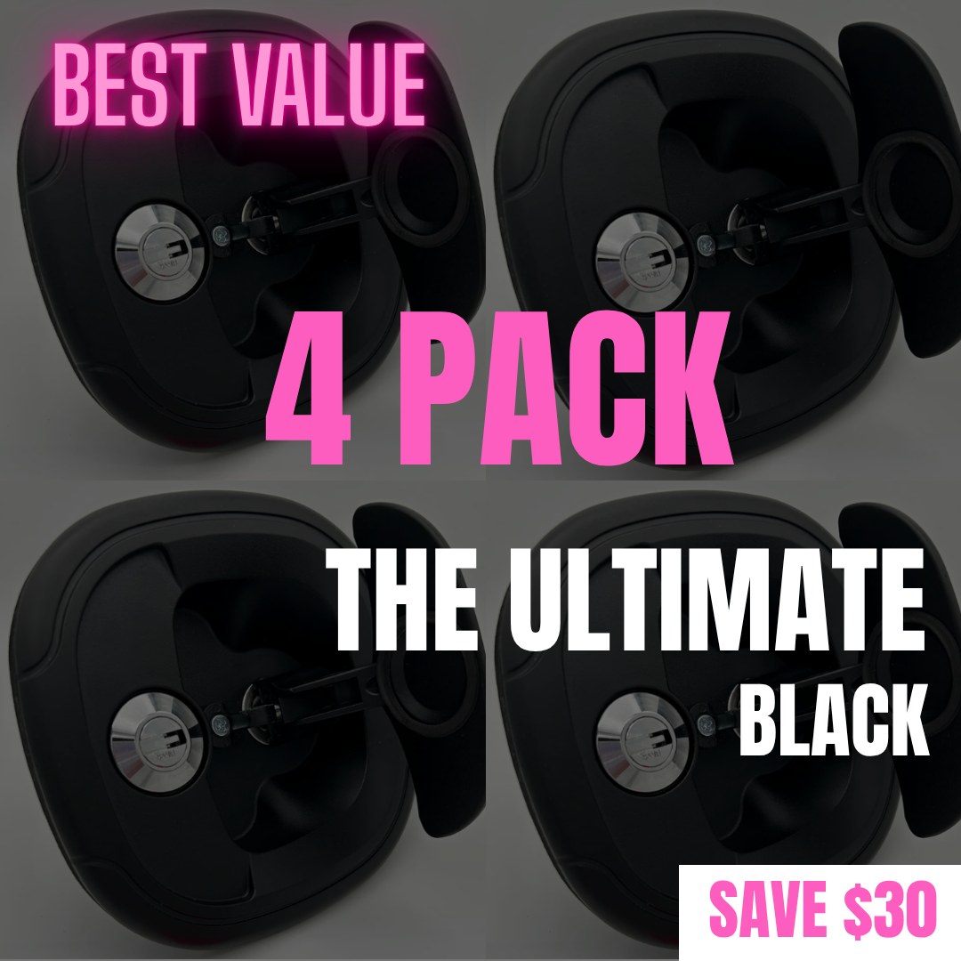 4 PACK - The ULTIMATE - Whale Tail Lock (Black)