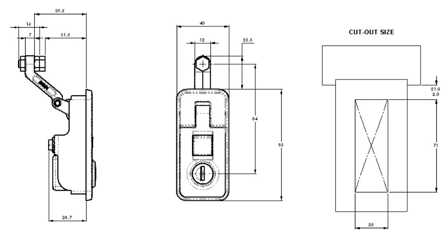 1Key Mini Pop Compression Lock - Chrome