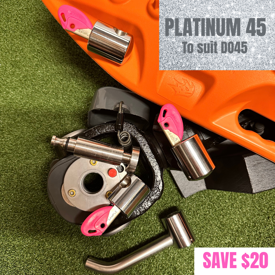 PLATINUM 45 KIT - TALON DO45 Coupling + Hitch + POM (Peace of Mind) AND MaxTrax Lock