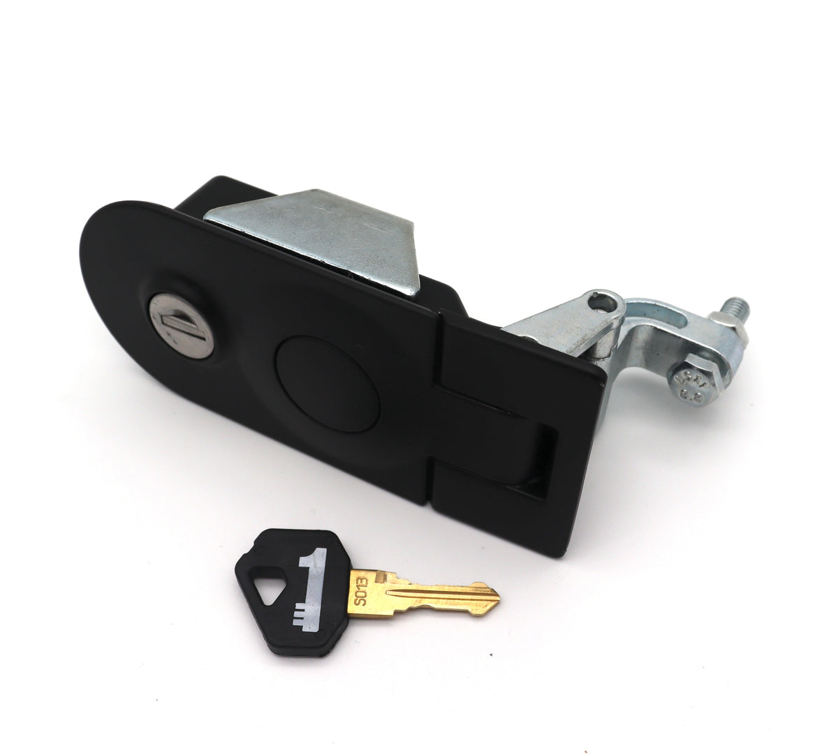 1Key Round End Toolbox Lock Black | 1Key Caravan System