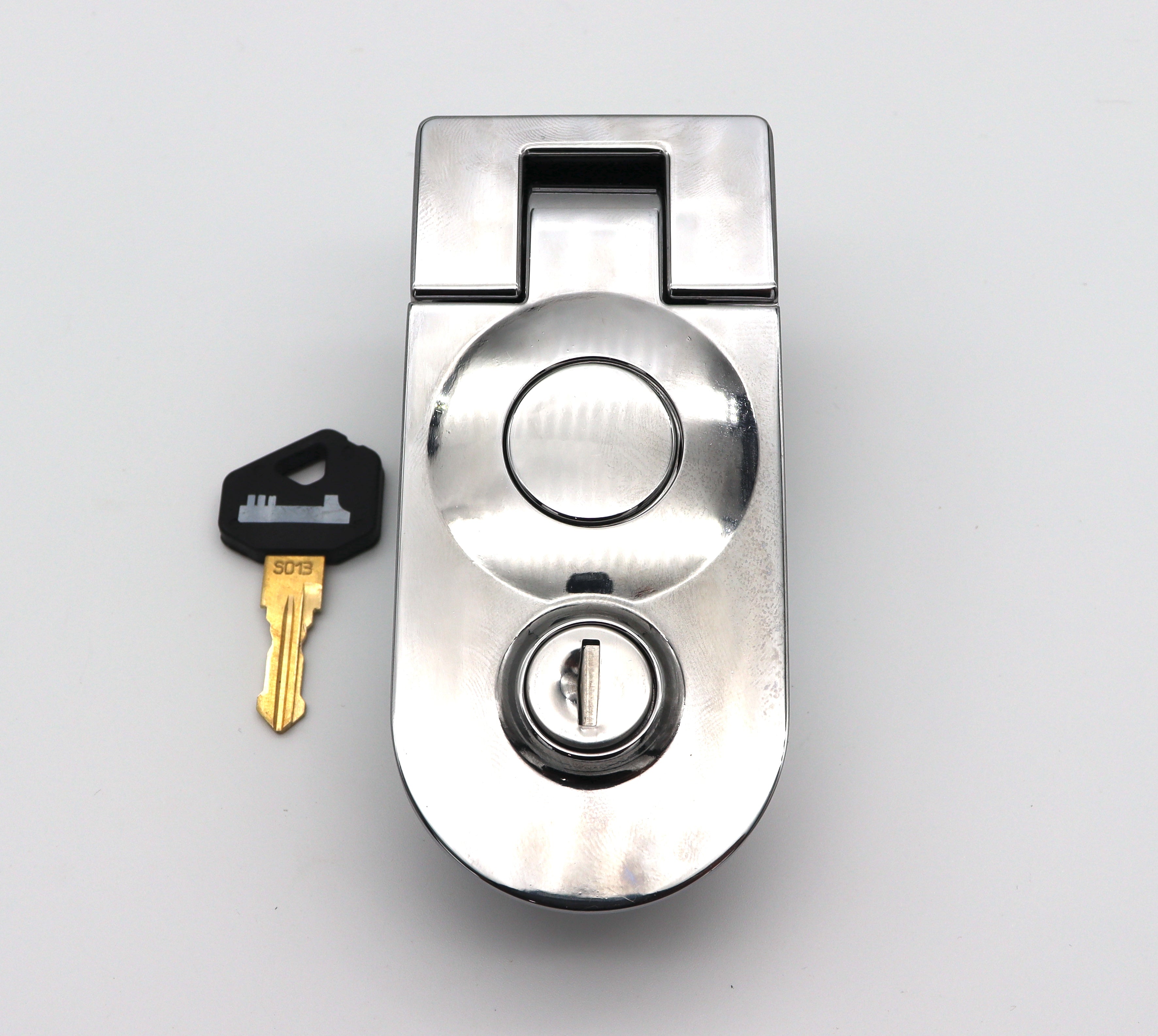 1Key Round End Toolbox Lock - Chrome