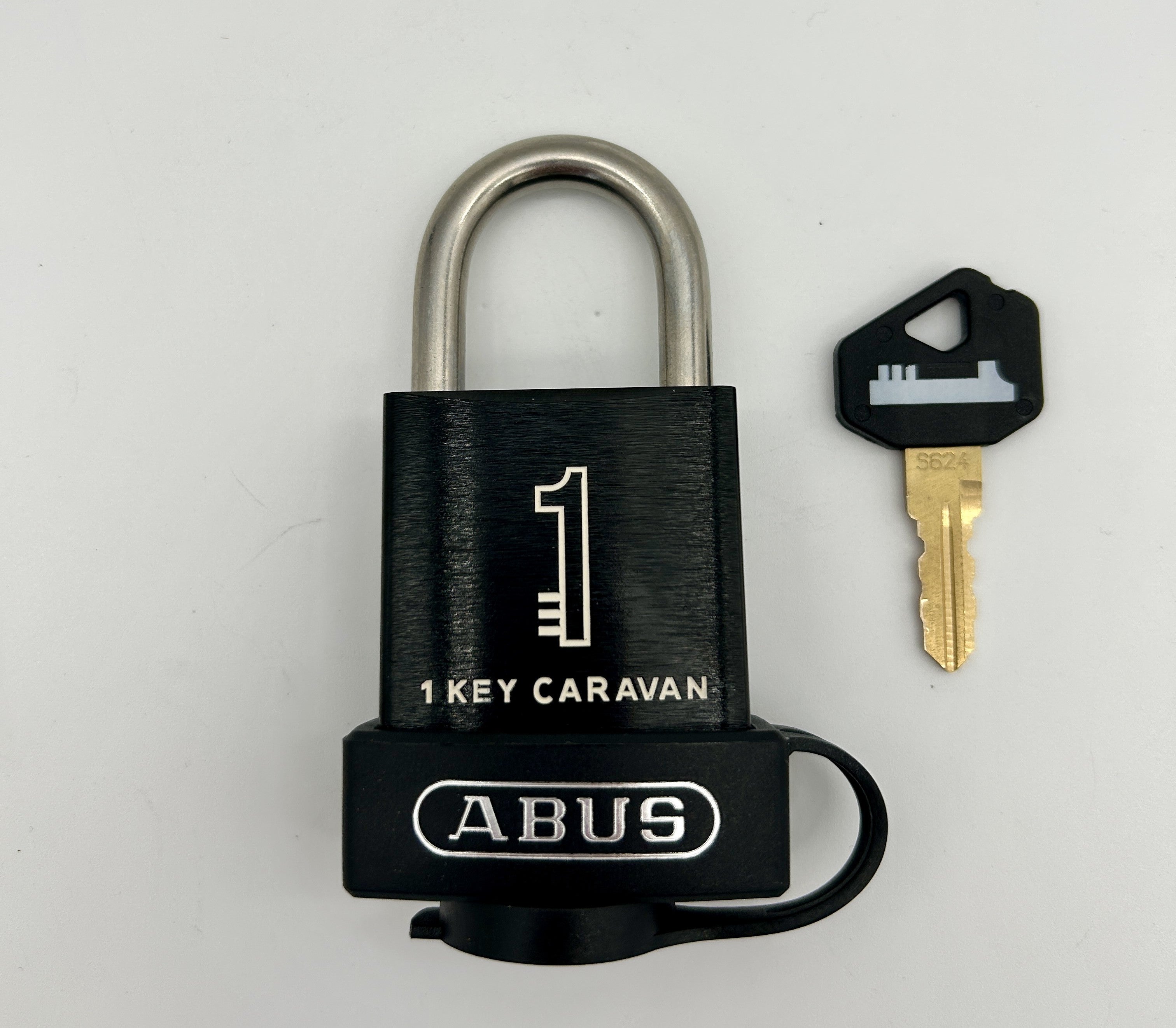 1KEY SMALL Padlock | Black 6.4mm Shackle (with Weather cover)