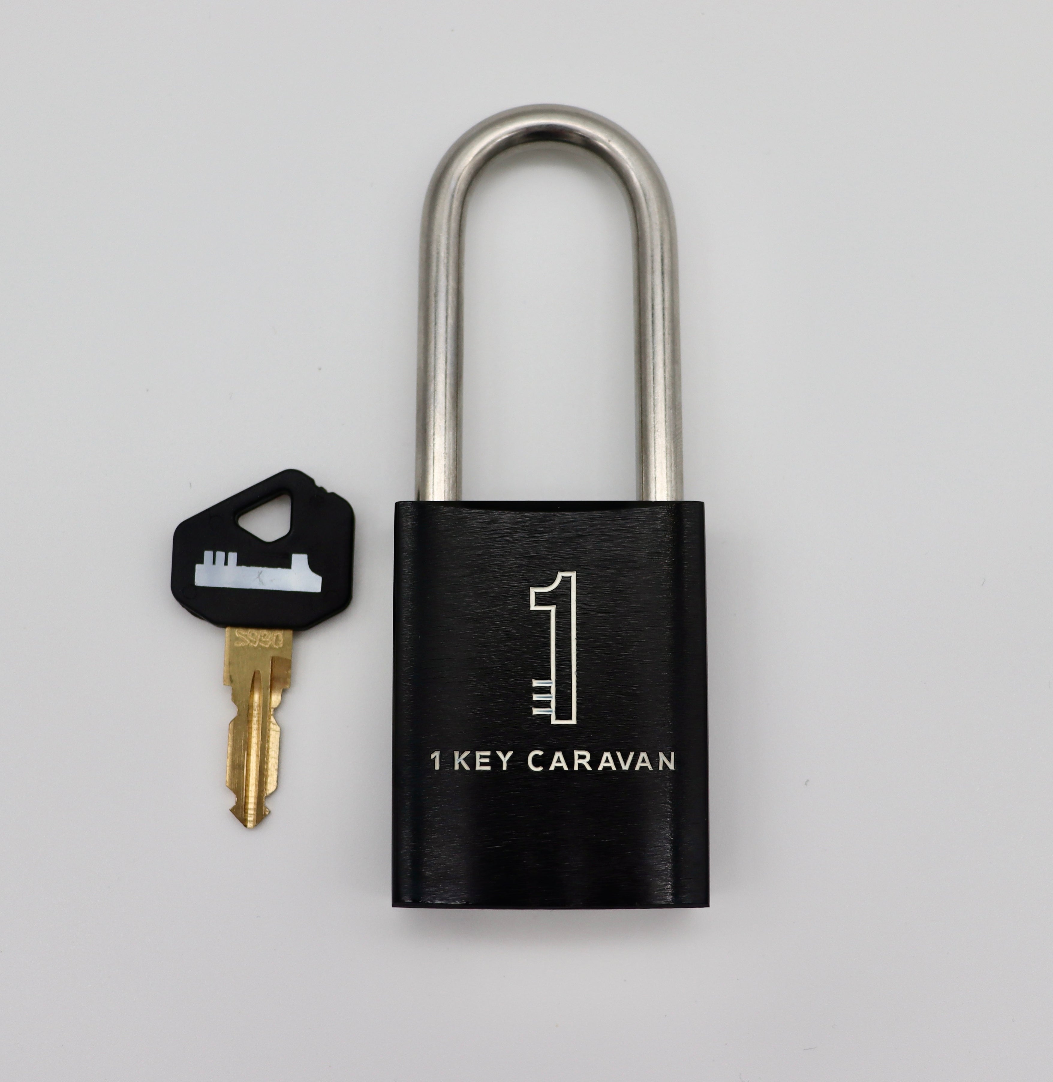 1KEY SMALL Padlock | Black 50mm Long Shackle